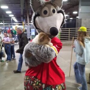 KC Wolfe and collie puppy at Kansas City Farm Show